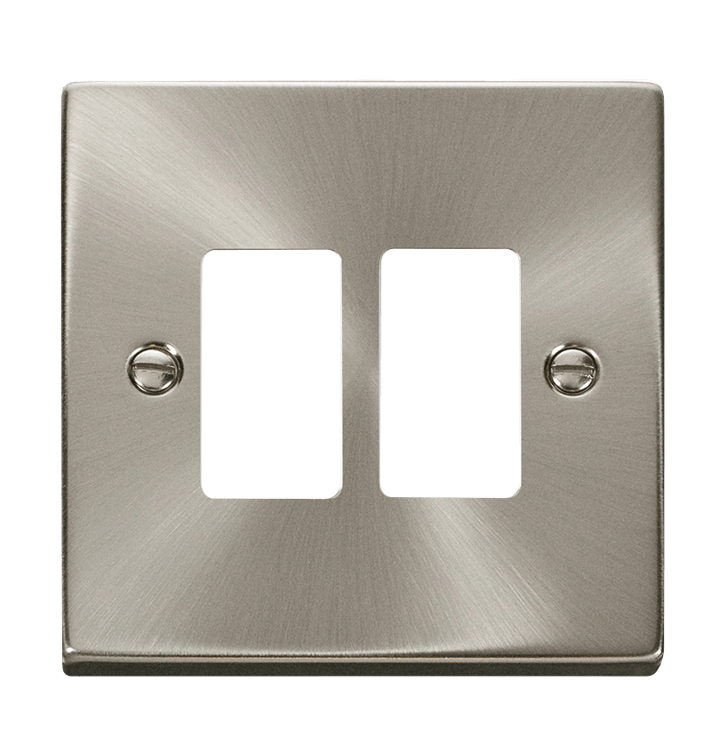 Click GridPro 2 Gang GridPro Frontplate - Satin Chrome – VPSC20402