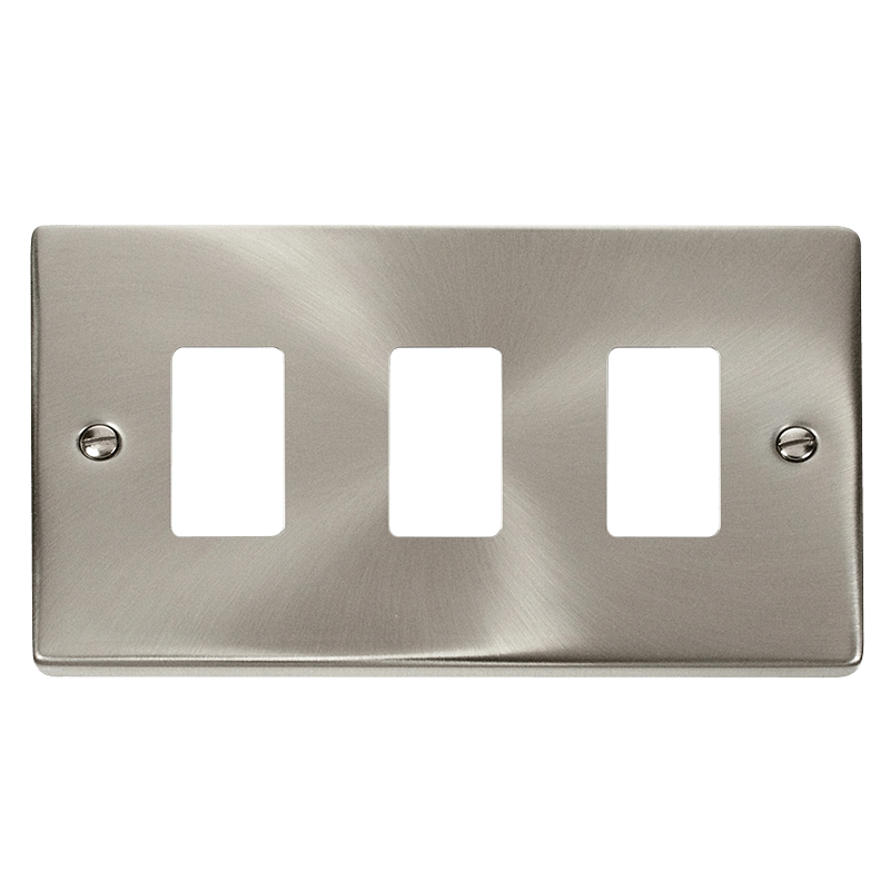 Click GridPro 3 Gang GridPro Frontplate - Satin Chrome – VPSC20403