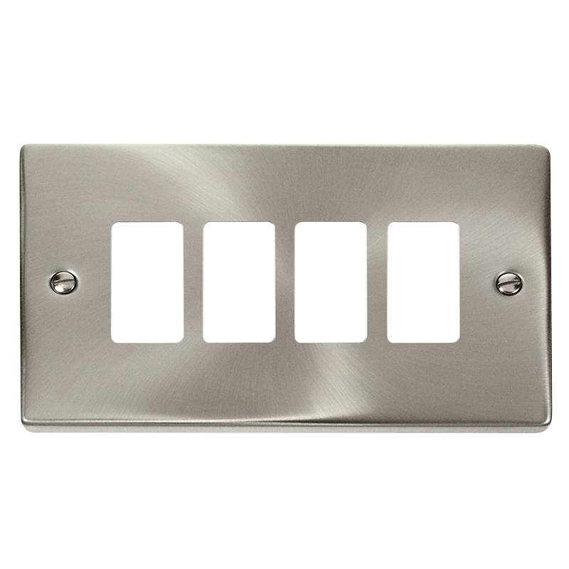 Click GridPro 4 Gang GridPro Frontplate - Satin Chrome – VPSC20404