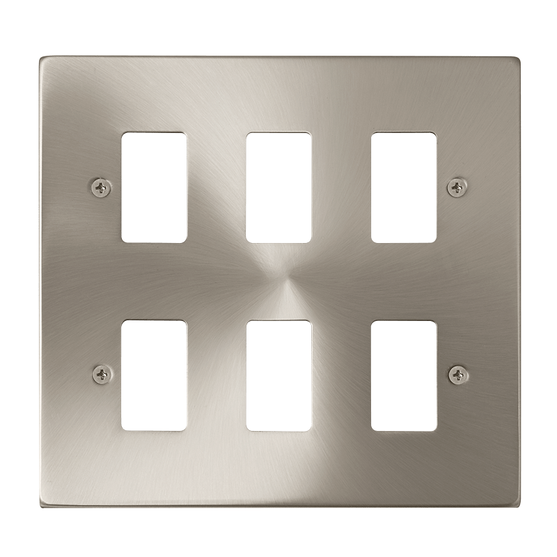 Click GridPro 6 Gang GridPro Frontplate - Satin Chrome – VPSC20506