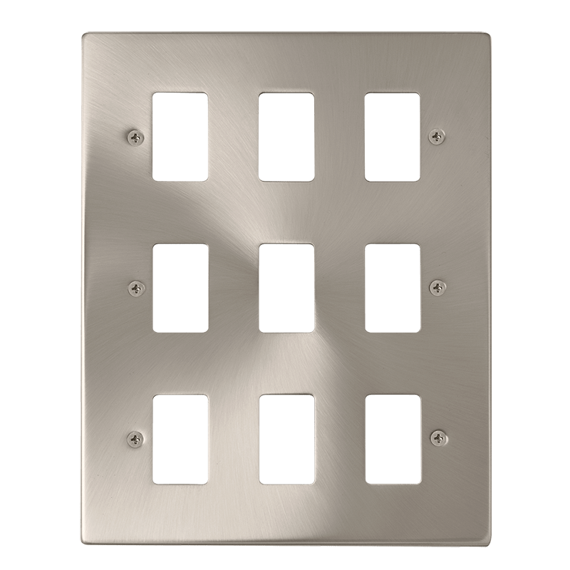 Click GridPro 9 Gang GridPro Frontplate - Satin Chrome – VPSC20509