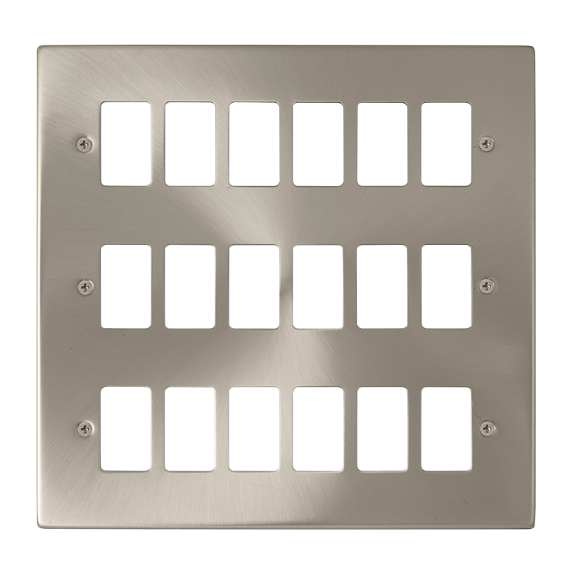 Click GridPro 18 Gang GridPro Frontplate - Satin Chrome – VPSC20518