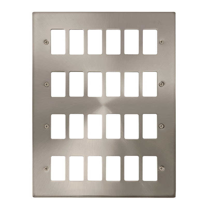 Click GridPro 24 Gang GridPro Frontplate - Satin Chrome – VPSC20524