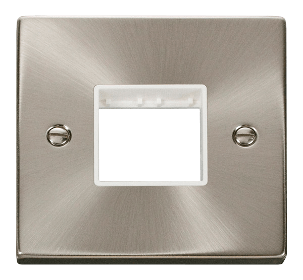 Click MiniGrid 1 Gang Plate Twin Aperture - White – VPSC402WH