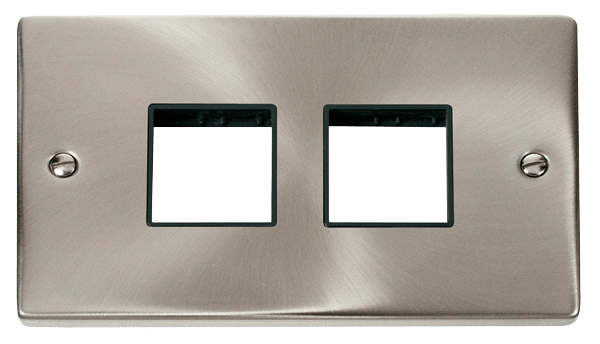 Click MiniGrid 2 Gang Plate (2 x 2) Aperture - Black – VPSC404BK