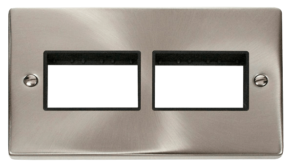 Click MiniGrid 2 Gang Plate (3 x 3) Aperture - Black – VPSC406BK