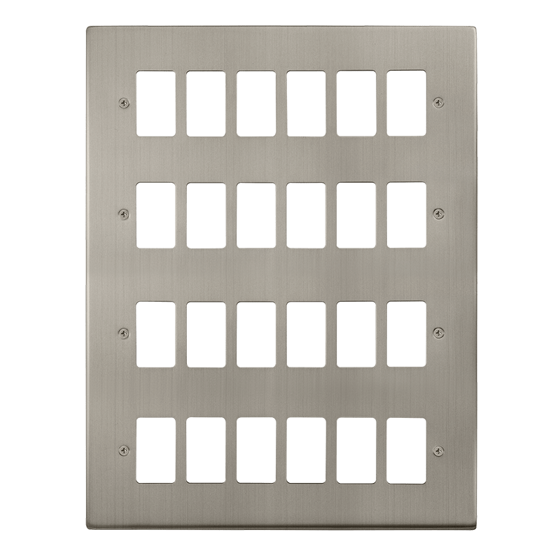 Click GridPro 24 Gang GridPro Frontplate - Stainless Steel – VPSS20524