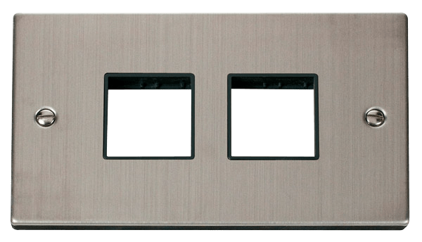 Click MiniGrid 2 Gang Plate (2 x 2) Aperture - Black – VPSS404BK