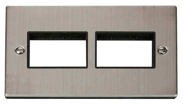 Click MiniGrid 2 Gang Plate (3 x 3) Aperture - Black – VPSS406BK