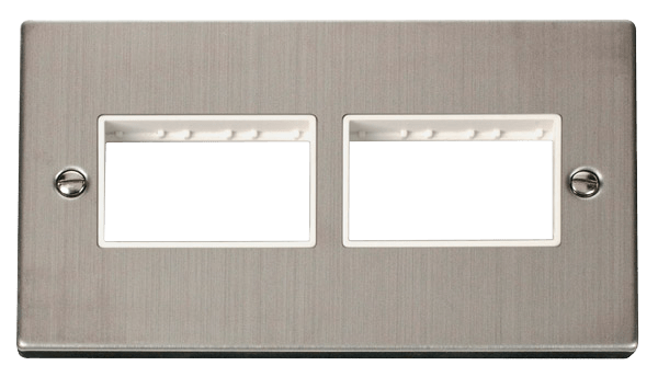 Click MiniGrid 2 Gang Plate (3 x 3) Aperture - White – VPSS406WH