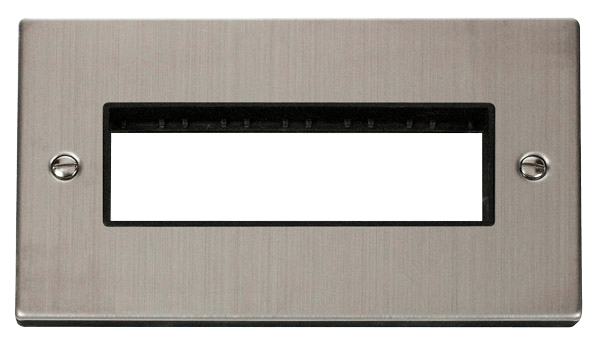 Click MiniGrid 2 Gang Plate 6 In-Line Aperture - Black – VPSS426BK