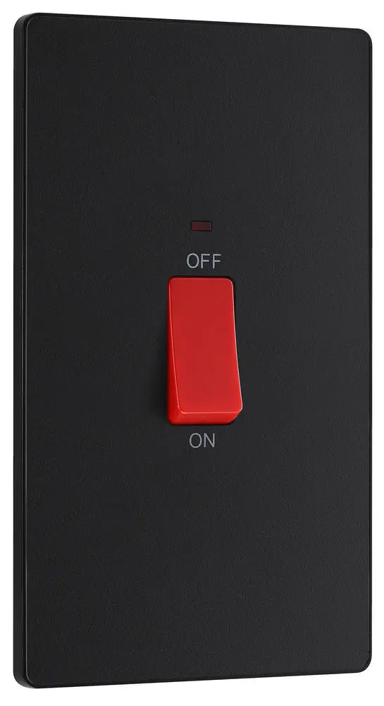 BG Evolve Matt Black Screwless 45A DP Double Plate + Neon PCDMB72B BG (British General)