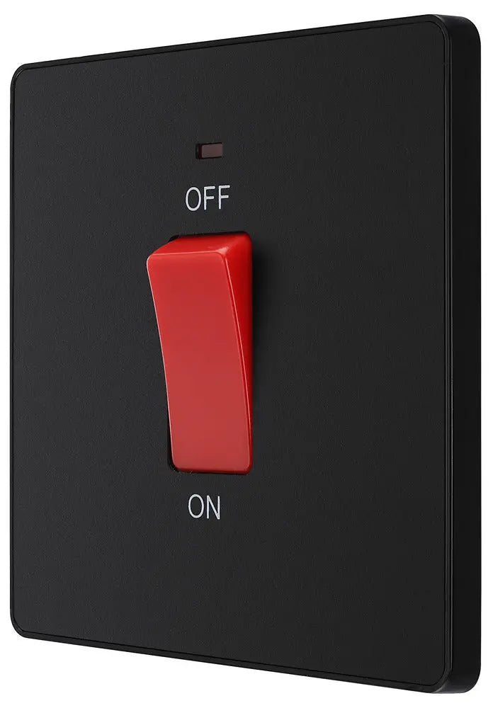 BG Evolve Matt Black Screwless 45A DP Single Plate + Neon PCDMB74B BG (British General)