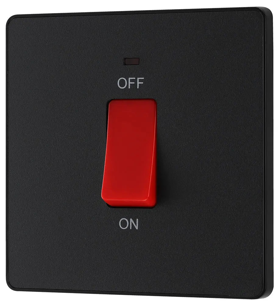 BG Evolve Matt Black Screwless 45A DP Single Plate + Neon PCDMB74B BG (British General)