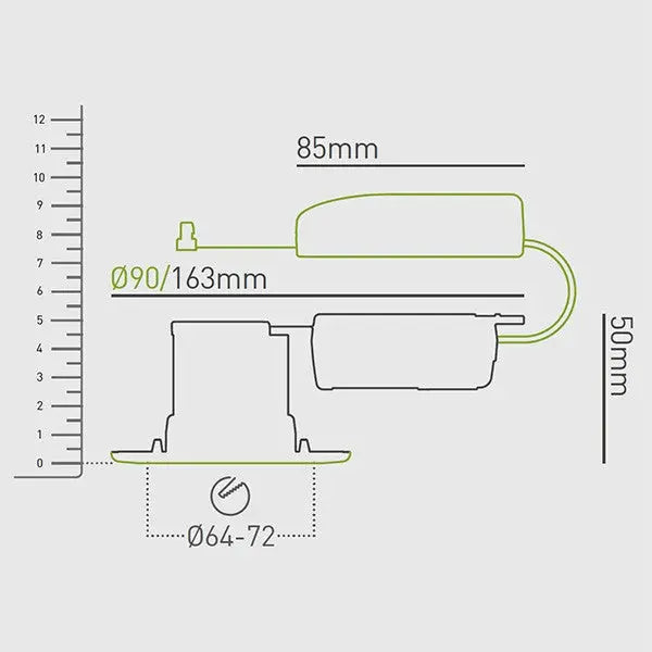 Collingwood Dimmable Fixed LED Downlight 4000K Halers H2 Pro 700 - 55° Beam Angle Collingwood