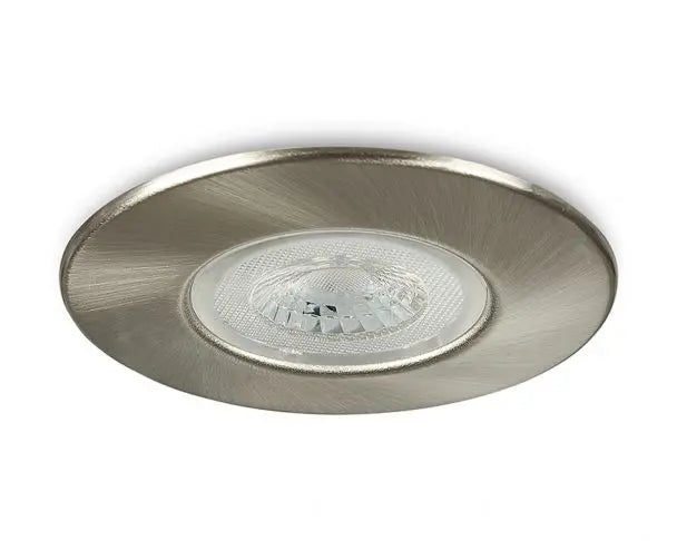 Collingwood H2 Lite 3000K LED Fire Rated Dimmable Downlight with Satin Brushed Steel Bezel (Please Register Online for Full Warranty) Collingwood