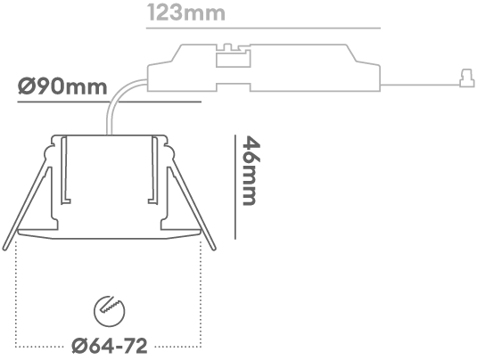 Collingwood H2 Lite 4000K LED Fire Rated Dimmable Downlight with Satin Brushed Steel Bezel (Please Register Online for Full Warranty) Collingwood