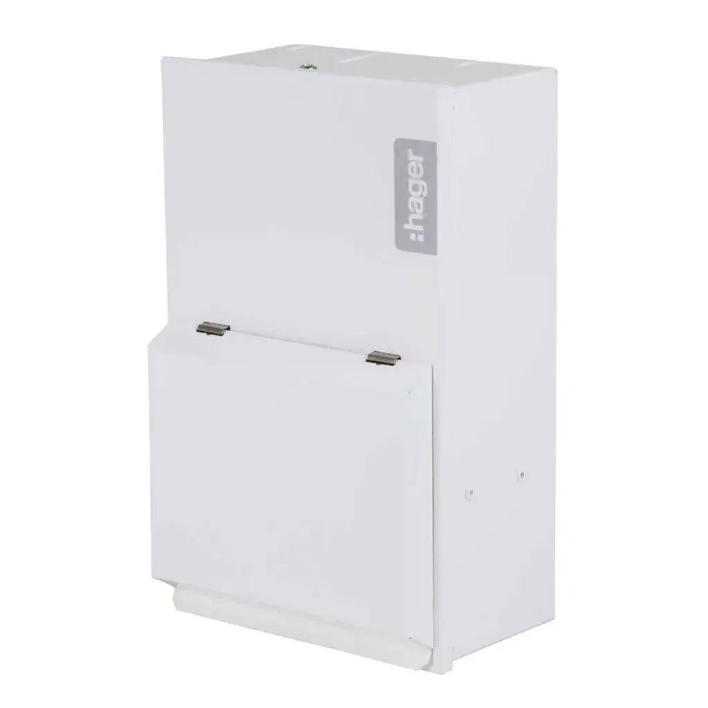 Hager 2 Way 63A Isolator Incomer Metal Clad Consumer Unit Hager