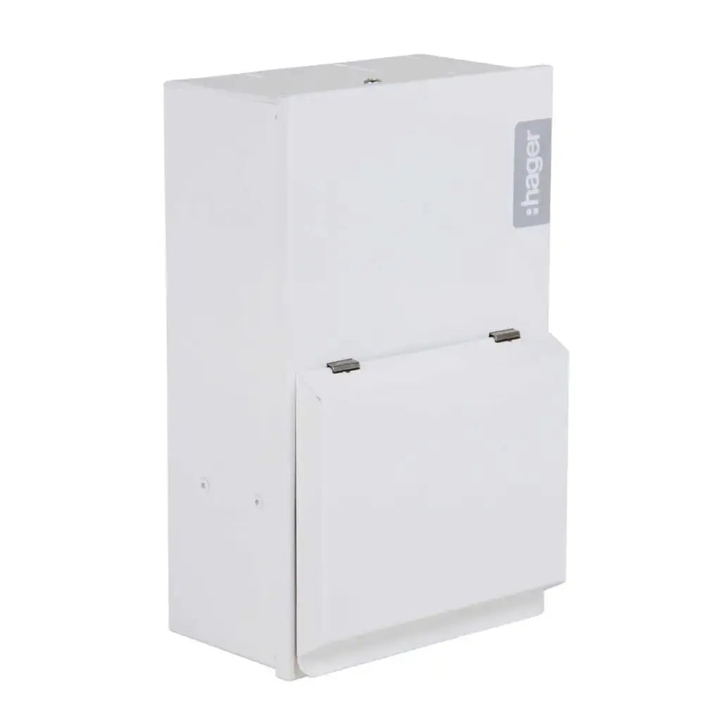 Hager 2 Way 63A Isolator Incomer Metal Clad Consumer Unit Hager