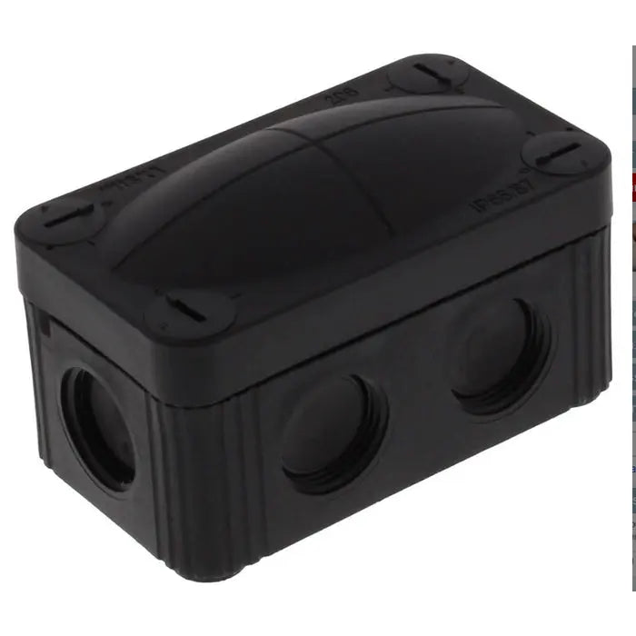Wiska Box IP66/67 - LS0H 85 x 49 x 51mm - Black 32 Amp Wiska