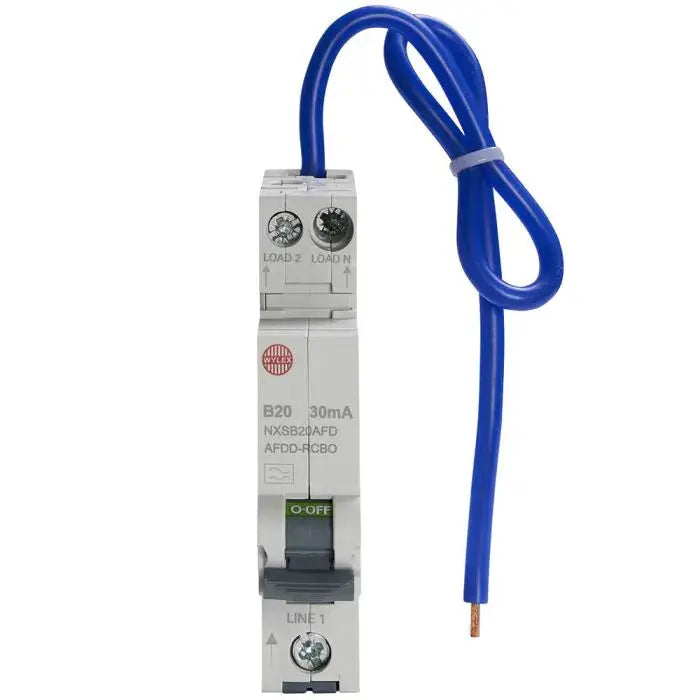 Wylex NXSB25AFD 25A B Type 1P+N RCBO / AFDD Single Module Arc Fault Device Wylex