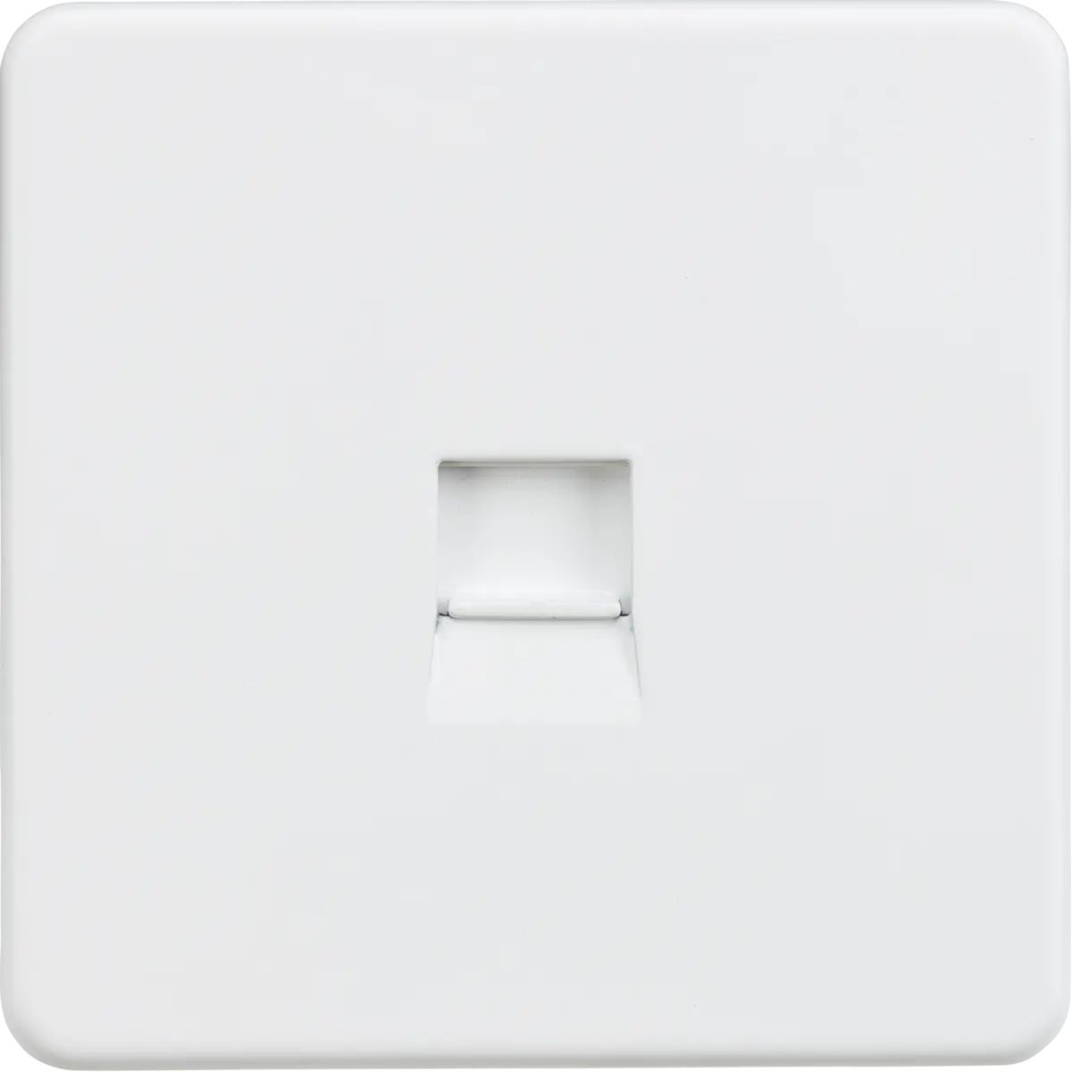 ML Knightsbridge Screwless Telephone Extension Socket - Matt White ML Knightsbridge