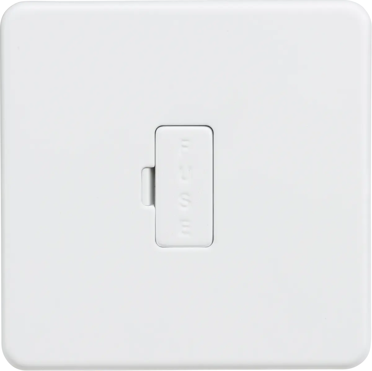 ML Knightsbridge Screwless 13A Fused Spur Unit - Matt White ML Knightsbridge