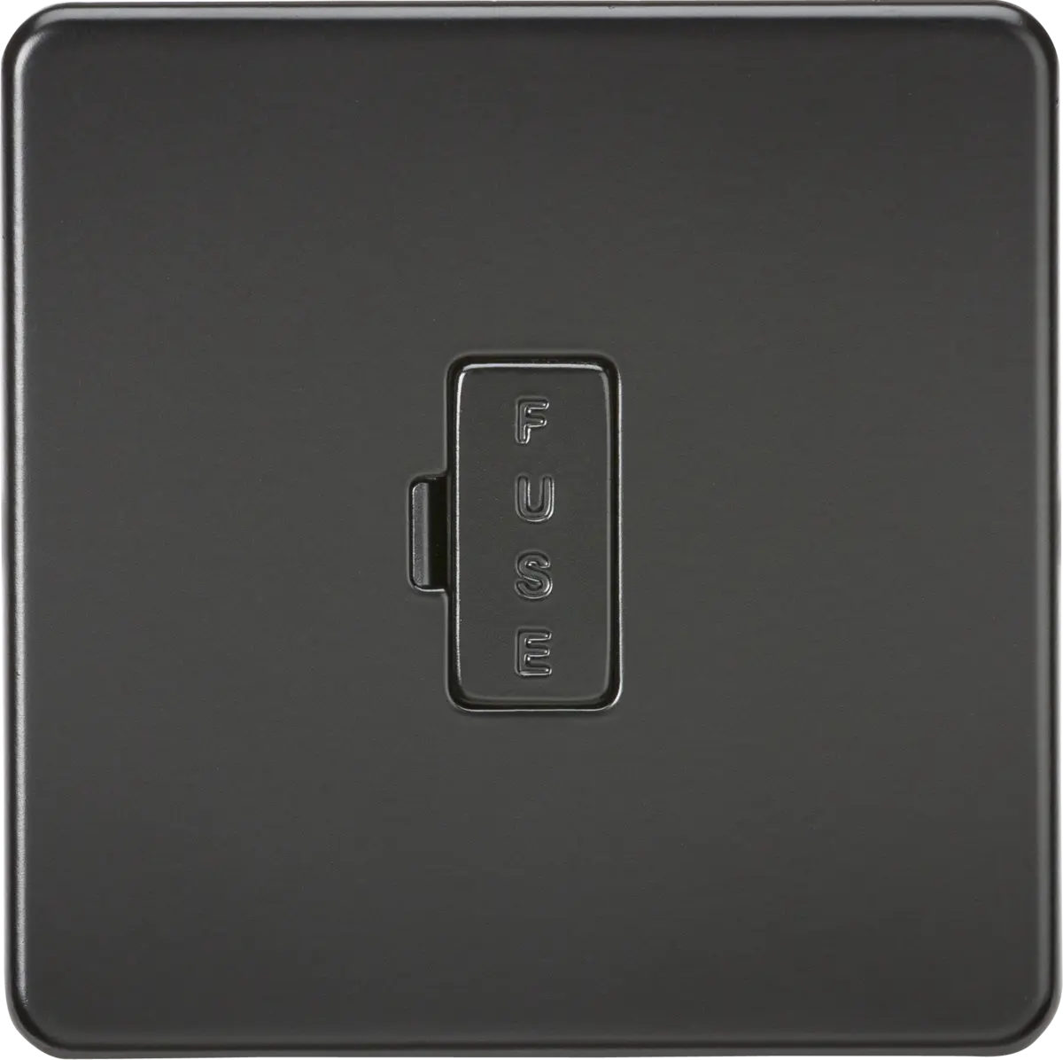 ML Knightsbridge Screwless 13A Fused Spur Unit - Matt Black ML Knightsbridge