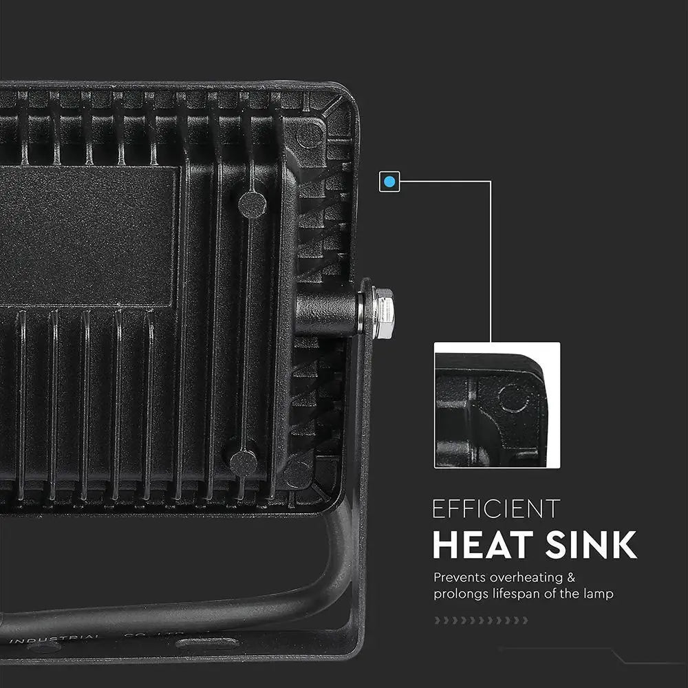 V-Tac 30W LED Floodlight Daylight Samsung Chip 6500K- Black V-TAC