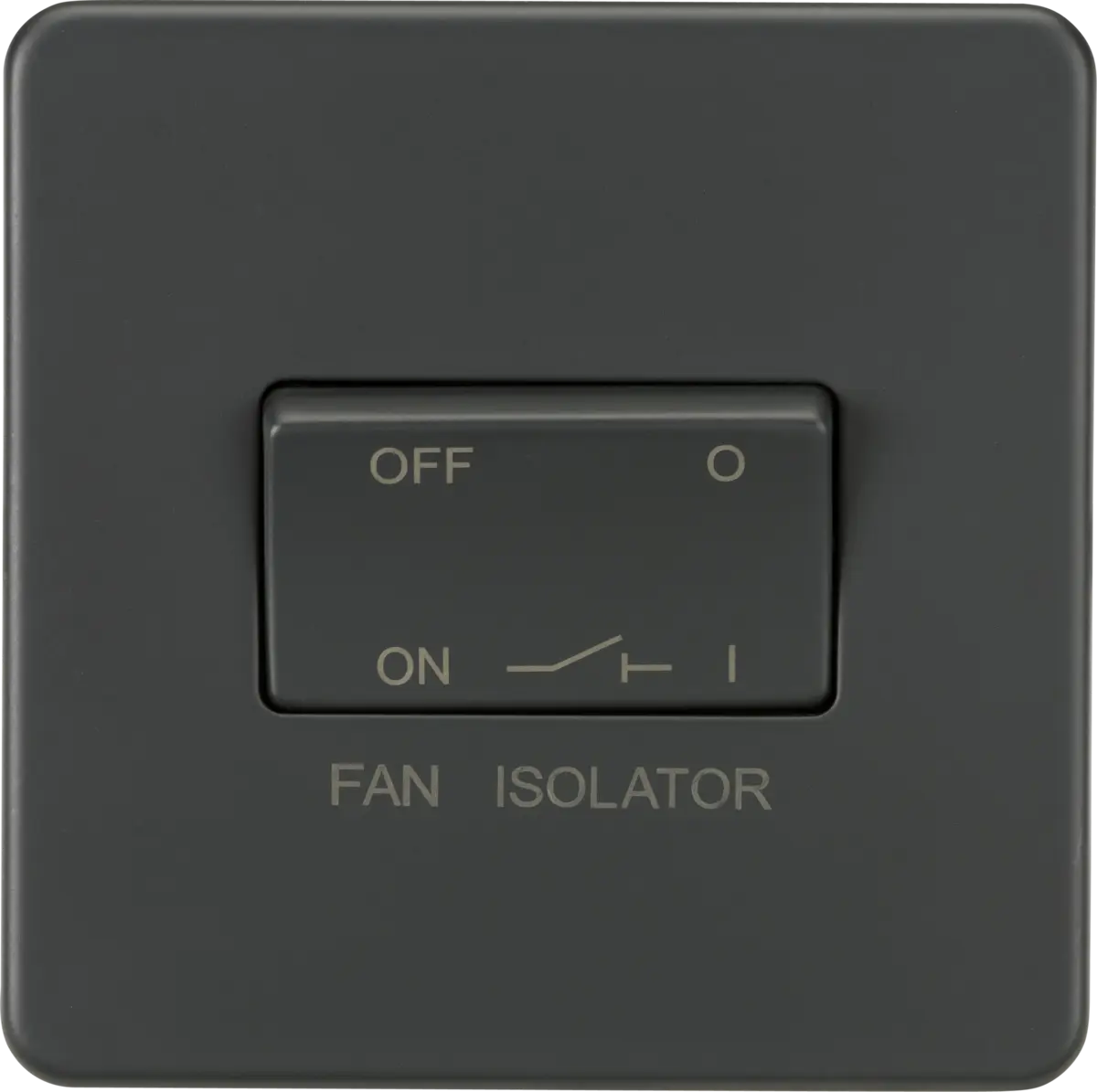 ML Knightsbridge Screwless 10AX 3 Pole Fan Isolator Switch - Anthracite ML Knightsbridge