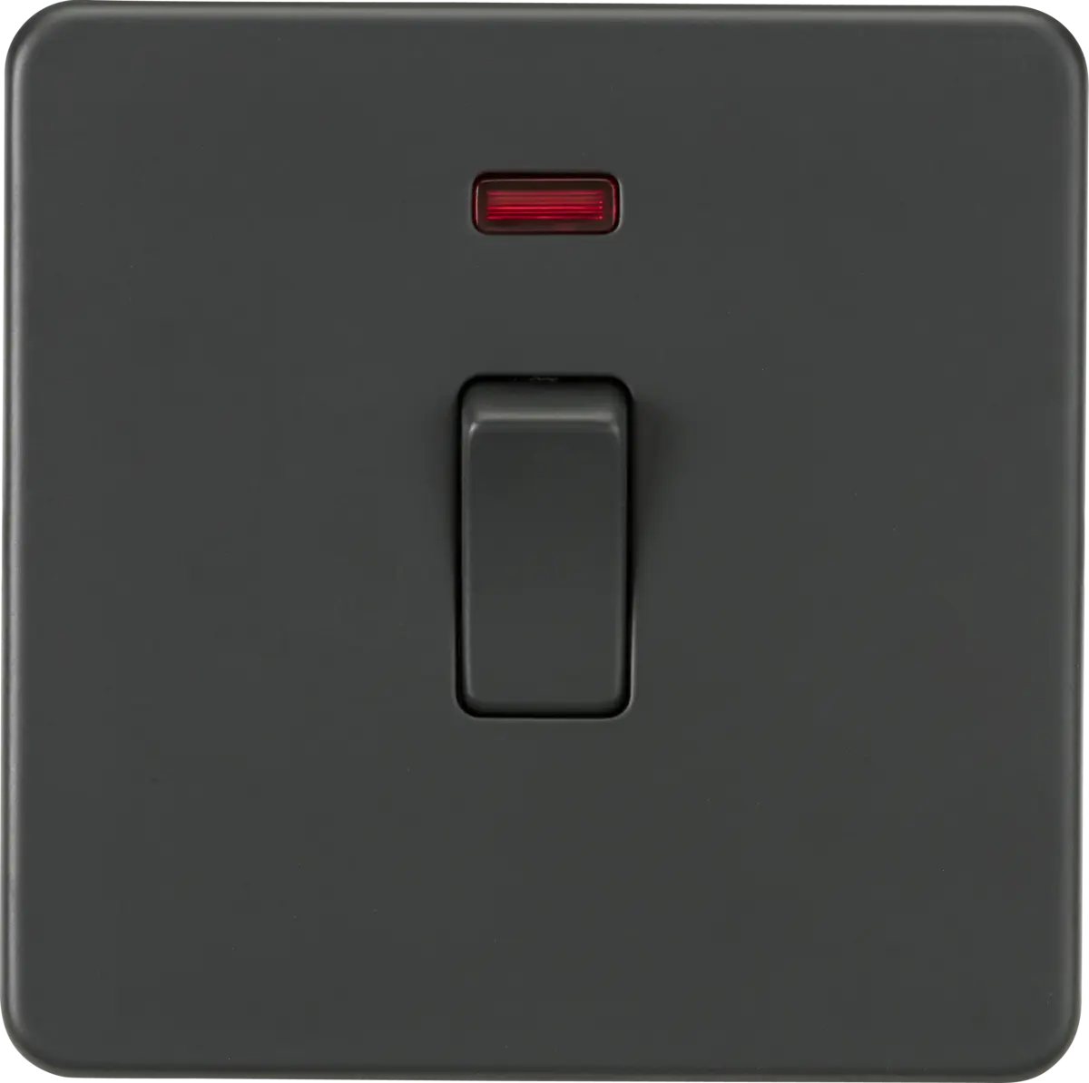 ML Knightsbridge Screwless 20A 1 Gang Double Pole Switch with Neon - Anthracite ML Knightsbridge