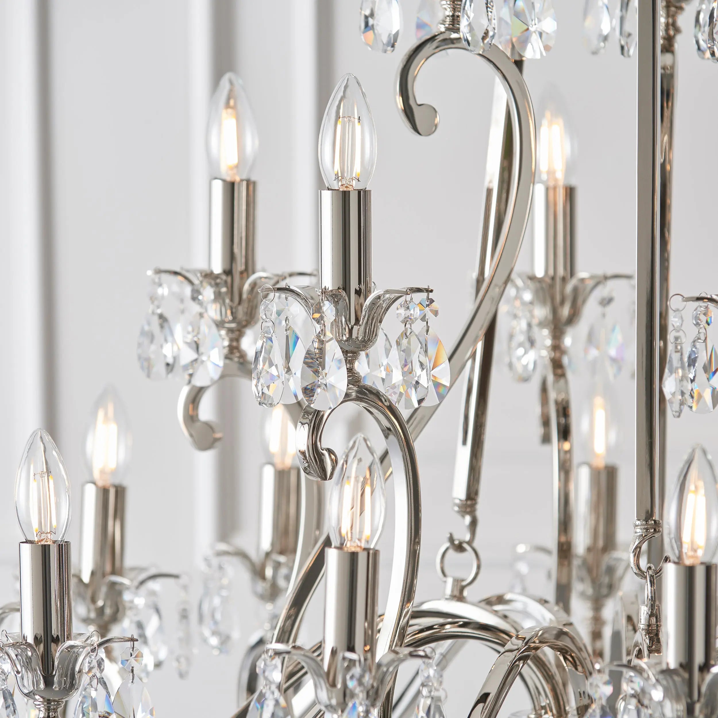 Oksana Nickel 21 Light Pendant Chandelier Endon