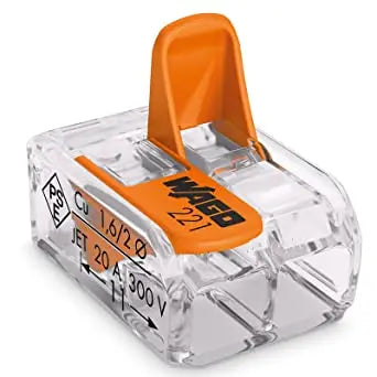 Wago Slim Lever Connector 2x4mm 221-412 (100 Box) WAGO