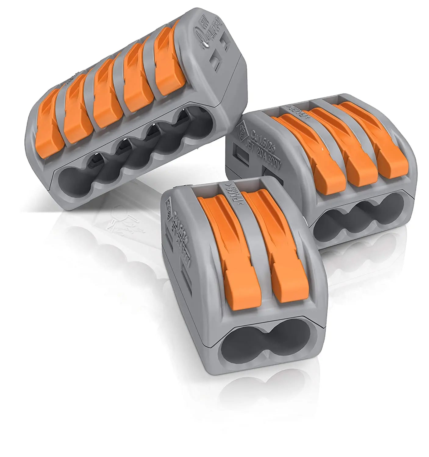 222-412 Wago 2x4mm Lever Connector (50 Box) WAGO