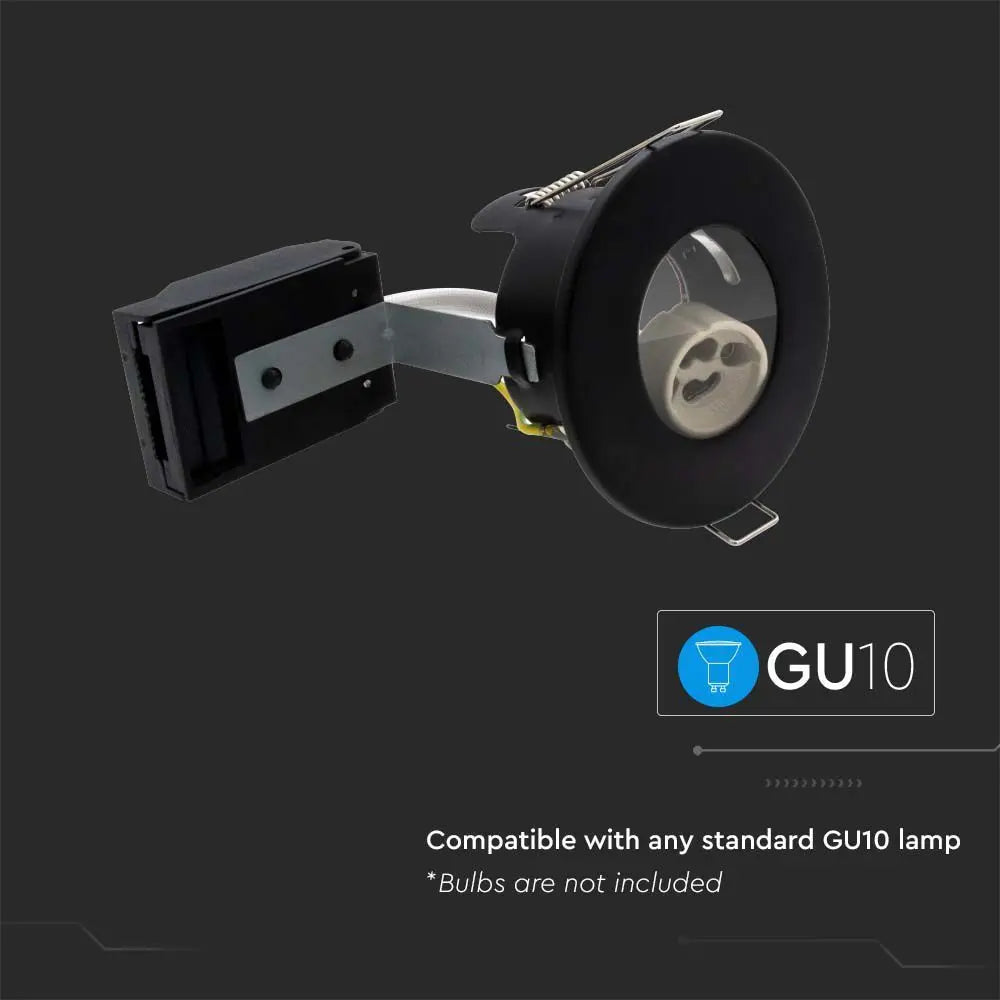 Matt Black Downlight Fire Rated Fitting Canless GU10 Fixed IP65 V-TAC