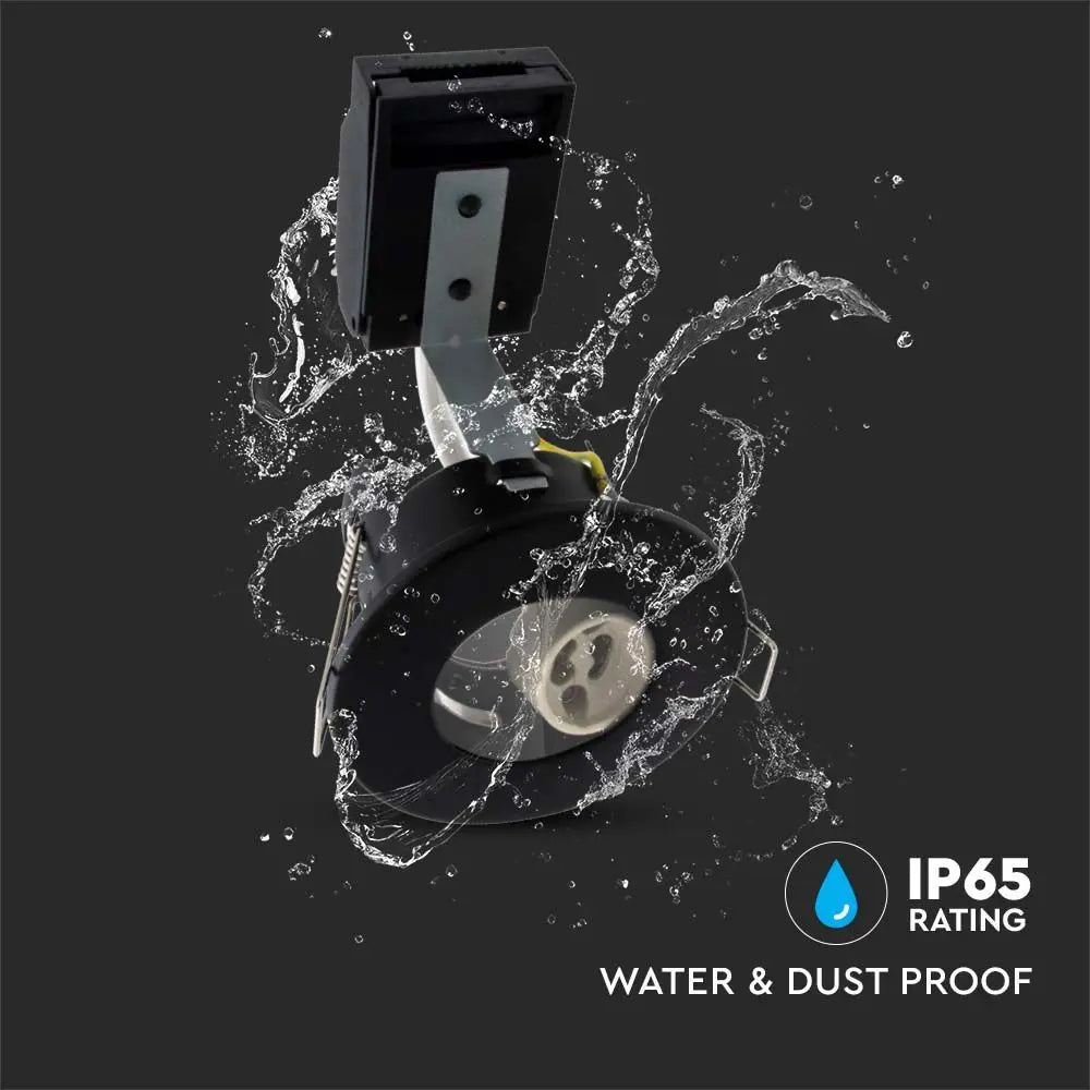 Matt Black Downlight Fire Rated Fitting Canless GU10 Fixed IP65 V-TAC