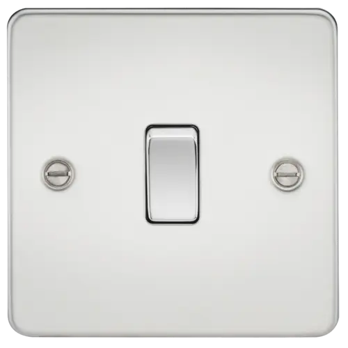 ML Flat Plate 10AX 1 Gang Intermediate Switch - Polished Chrome ML Knightsbridge