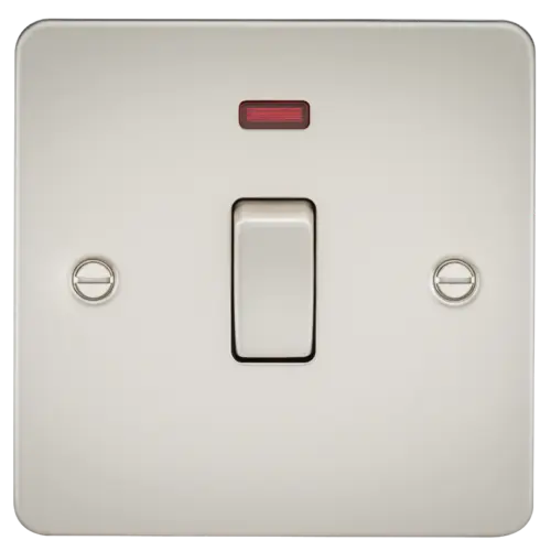 Interrupteur Double Pôle 20A Avec Témoin Lumineux Neon | Blanc | Neuf Sous Blister