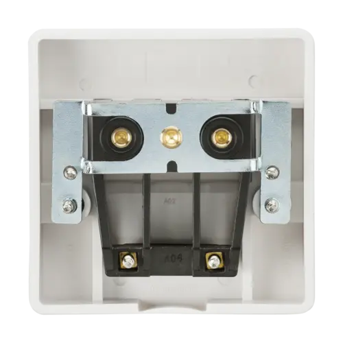 ML Square Edge 45A Cooker Connection Unit in White ML Knightsbridge