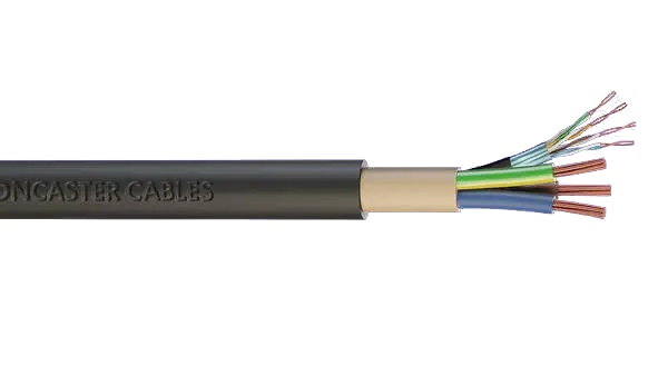 EV Ultra Cable 6.0mm 3 core + CAT5E Data PVC Tuff-Sheathed - Cut to Length Per Metre Doncaster Cables