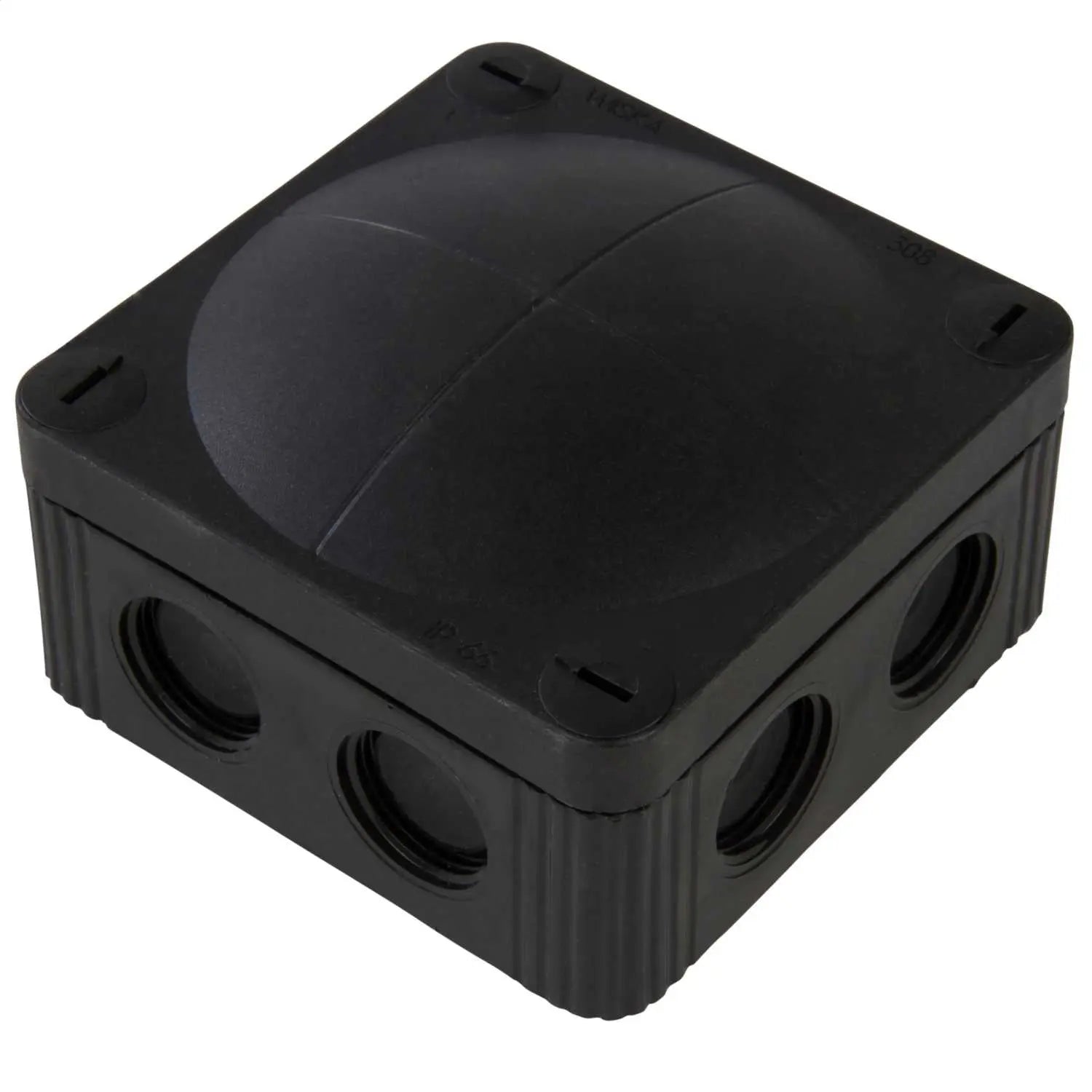 Wiska Box Combi 308 PVC Adaptable Box in Black (85x85x51mm)