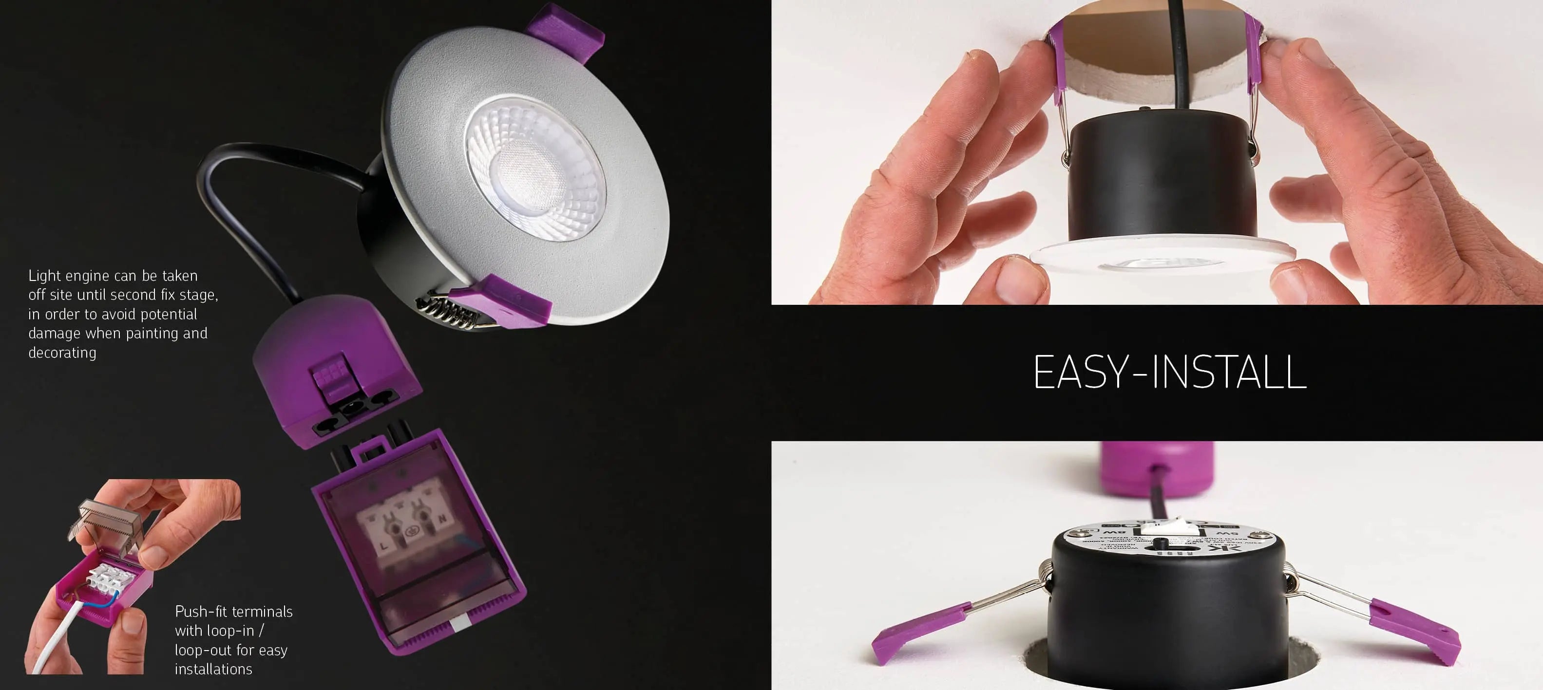 SpektroLED Fire-Rated Downlight – IP65, Adjustable Wattage & CCT (2W/4W, 4 Colour Temps) ML Knightsbridge