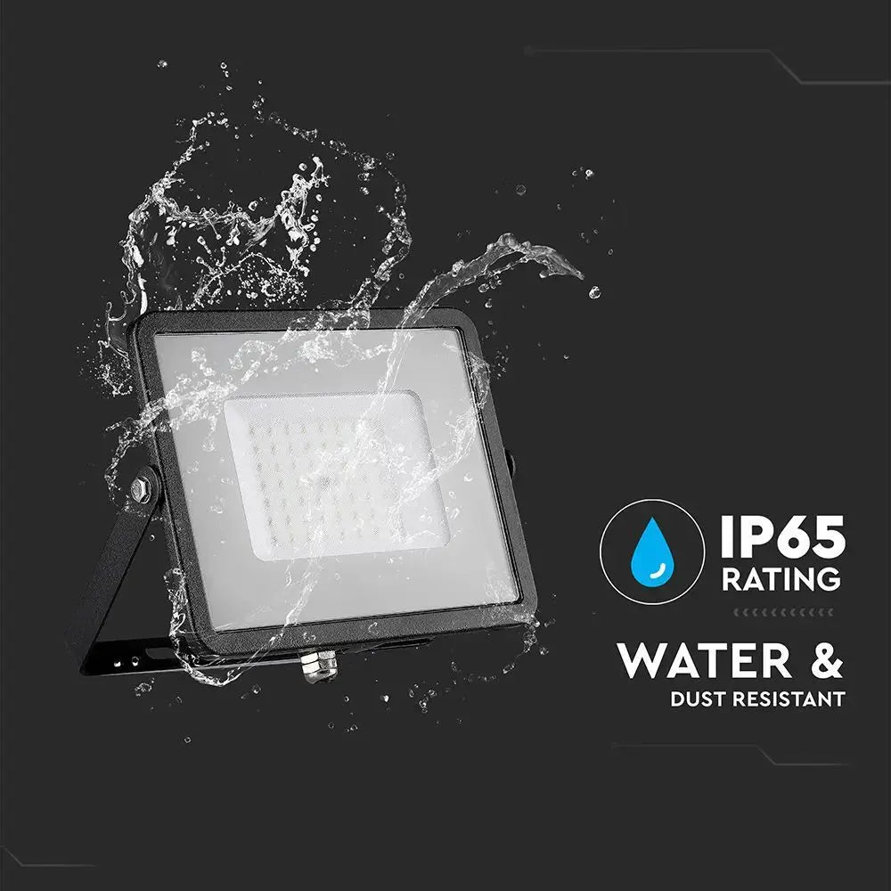 V-Tac 50W LED Floodlight Daylight Samsung Chip 6500K- Black V-TAC