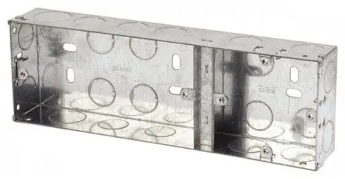 35mm Single & Double Dual Galvanised Steel Knockout Metal Back Box BG (British General)