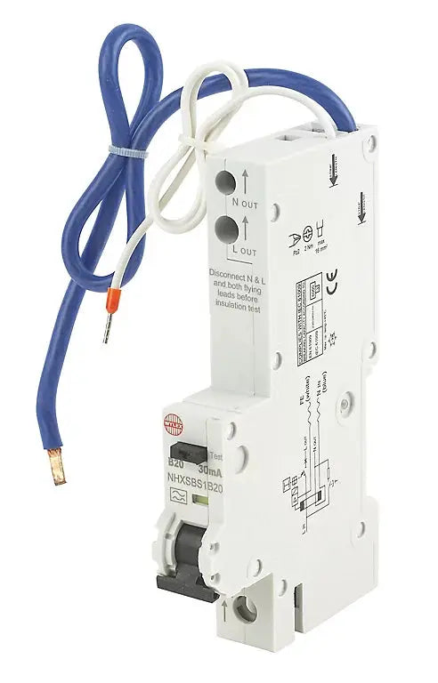 Wylex RCBO NHXSBS1B20 20 Amp Type A 30MA SP Wylex