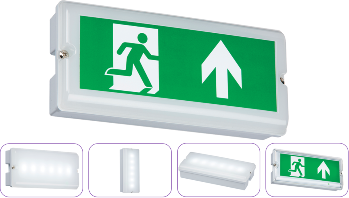 Knightsbridge LED Emergency Bulkhead 6000K IP65 230V 3w -EMLED2A