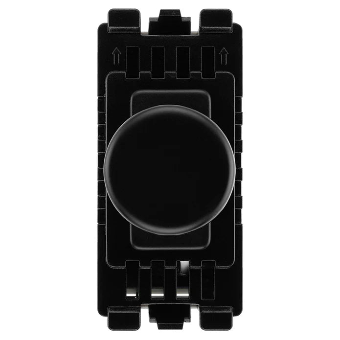 BG RFBDTR Matt Black Single Trailing Edge Dimmer Module Grid Light Switch