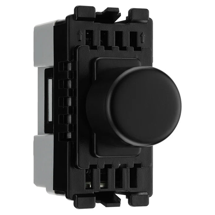 BG RFBDTR Matt Black Single Trailing Edge Dimmer Module Grid Light Switch