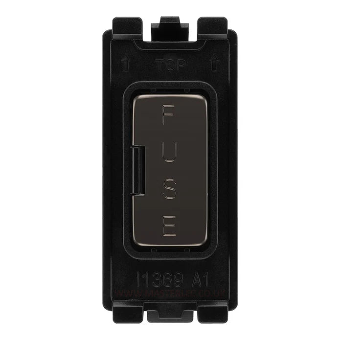 BG RBNFUSE Black Nickel Grid Fuse Holder Module