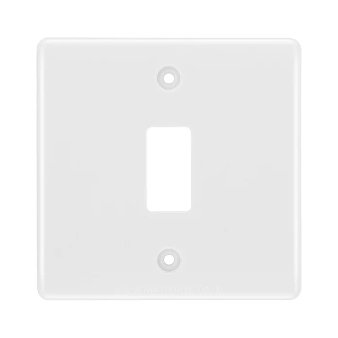 BG R81 White 1 Gang Front Cover Plate